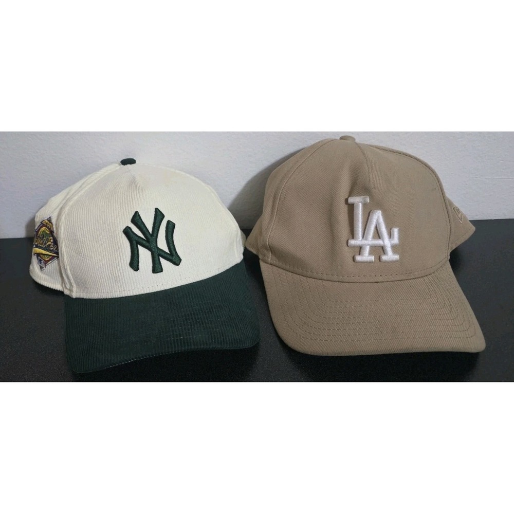 '47 Los Angeles Dodgers LA NY New York Yankees Snapback Hat Cap Multicolor EUC